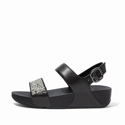 Fitflop Lulu Shimmer Back-Strap - Sandalen Damen - Schwarz (AED975108)